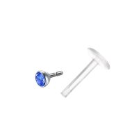 Labret z Bioflexu z niebieskim kryształem - obrazek 2