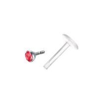 Labret z Bioflexu z czerwonym kryształem - obrazek 2