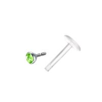 Labret z Bioflexu z zielonym kryształem - obrazek 2