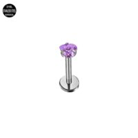 Labret z fioletowym sercem GW - obrazek 2