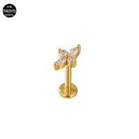 Złoty labret GW mini kwiatek - obrazek 1
