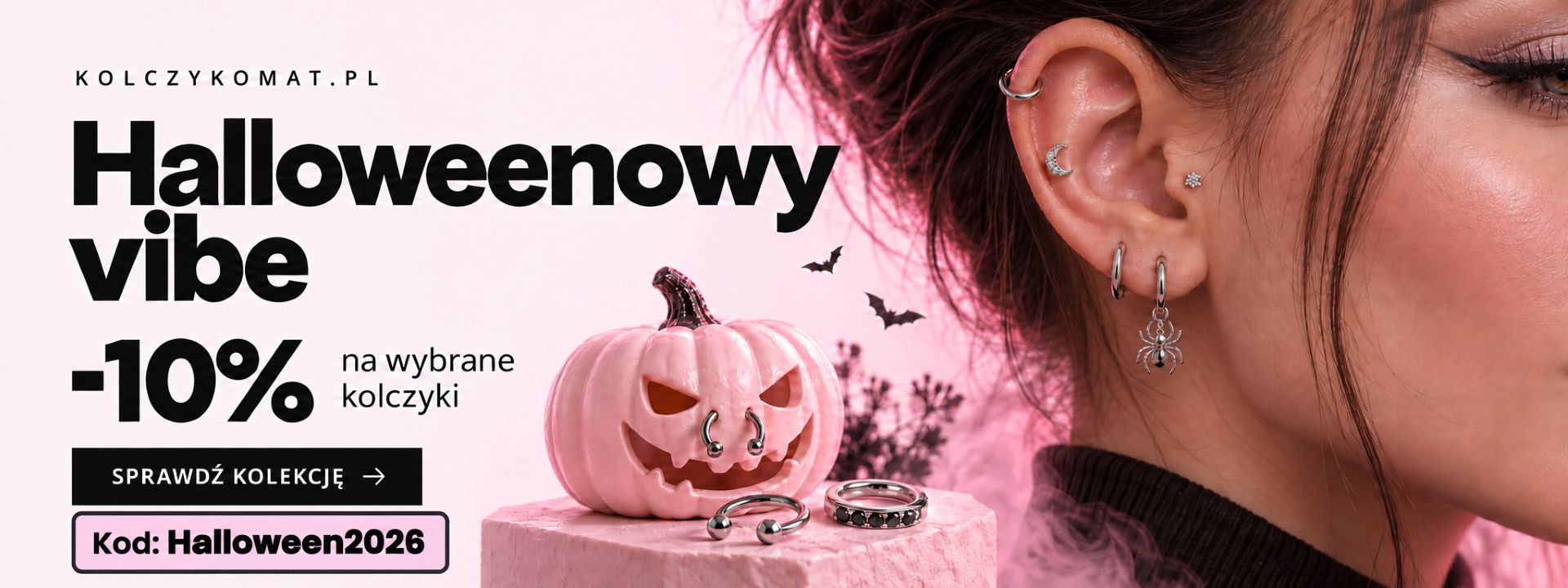 Pink Halloween Jewelry Coupon Banner
