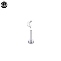 Tytanowy labret Push-In księżyc - obrazek 1