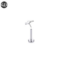Tytanowy labret Push-In piorun - obrazek 1